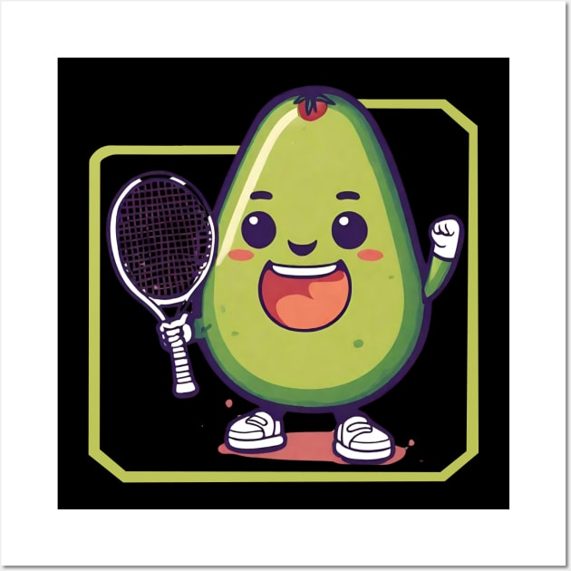 Avocado tennis Wall Art by Ilustradamus